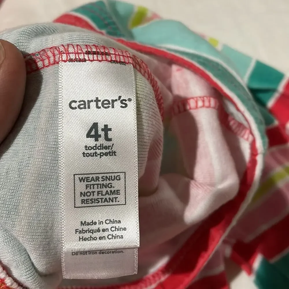Carters 4t 💯 cotton short sleeve shorts pajamas euc woke up in paradise